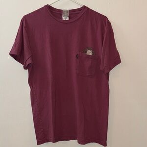 Men's Maroon Graphic Pocket Tee